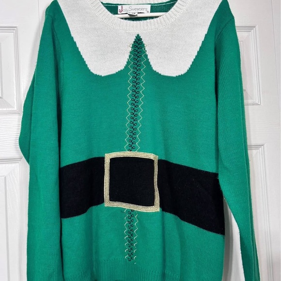 Green and Black Men’s Christmas Sweater - Picture 1 of 2